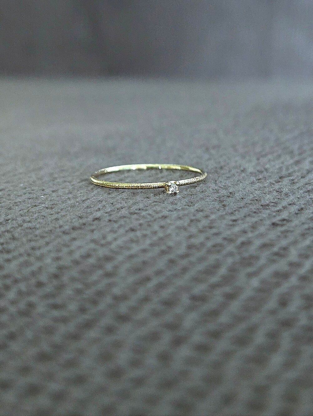 Keren Wolf🐺 Dainty 14K Gold💛 Ring💍 with Single☝️ Dainty Diamond💎 - NWOT